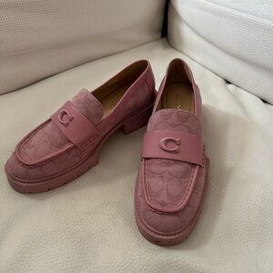 Coach pink loafers
